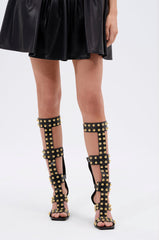 AZALEA WANG NEPHELE BLACK STILETTO SANDAL