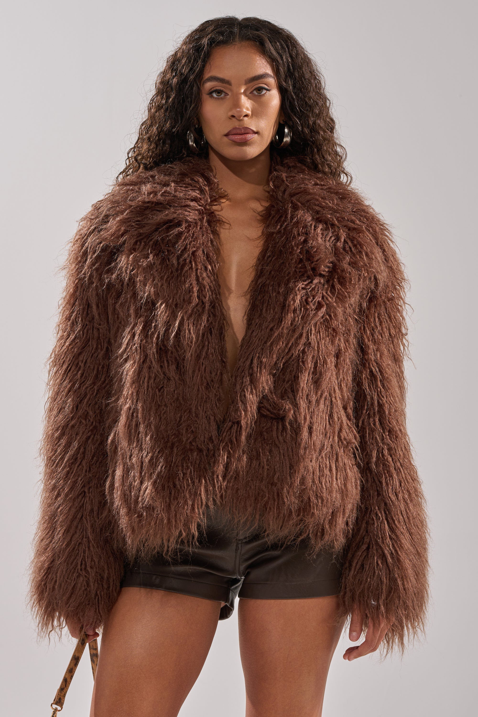 SHORT N SWEET FAUX FUR COAT