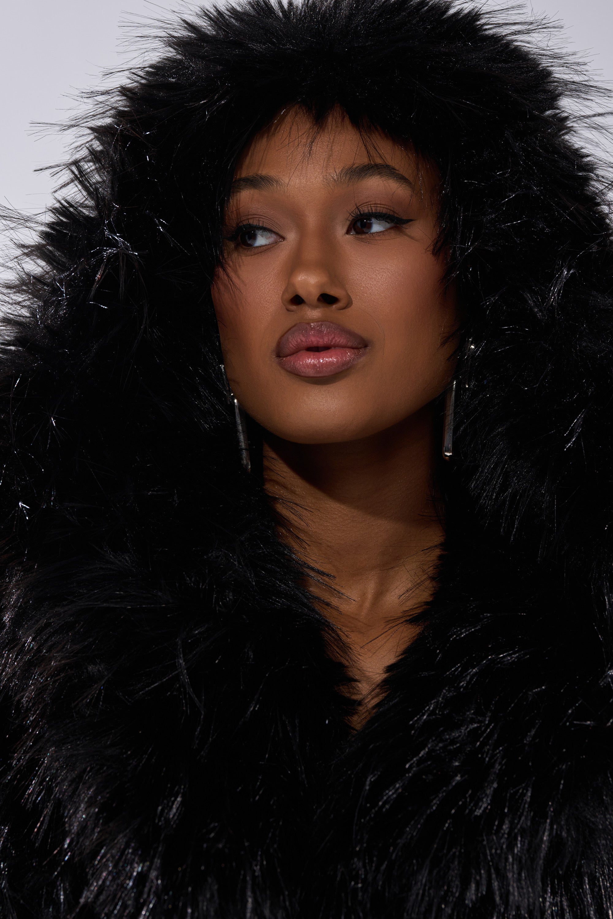 LOSING IT HOODED FAUX FUR