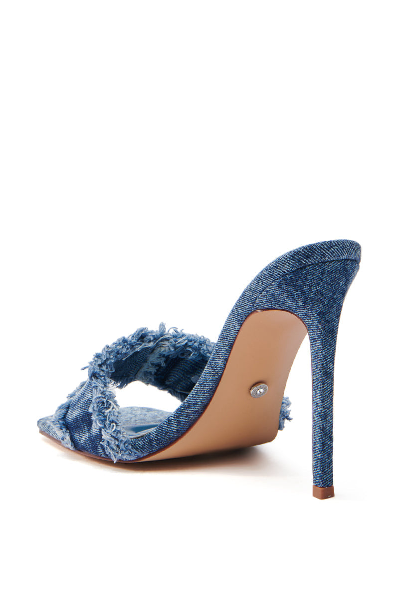 AZALEA WANG NOBURO DENIM STILETTO SANDAL