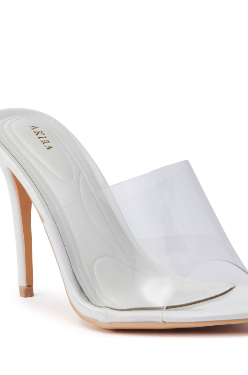 AKIRA OSWEGO WHITE SLIP ON SANDAL