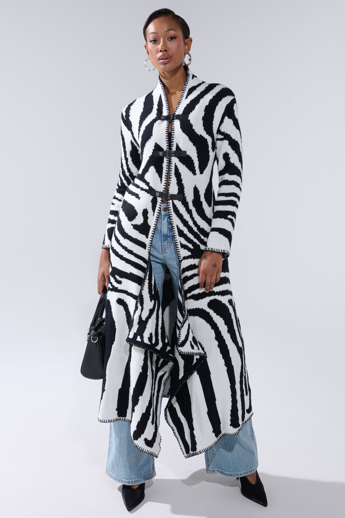 THE RICH BITCH IS HERE LONG CARDIGAN