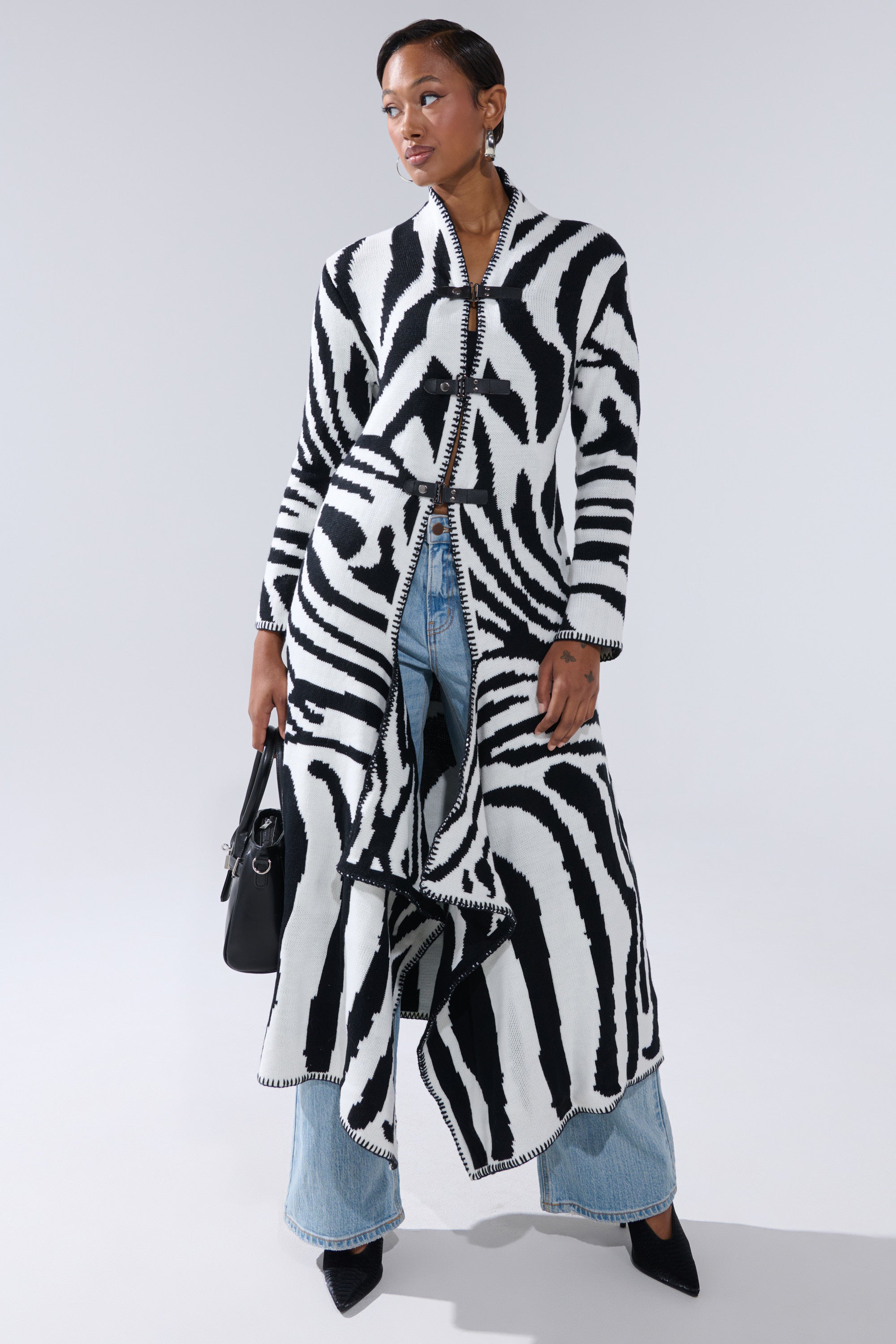 THE RICH BITCH IS HERE LONG CARDIGAN