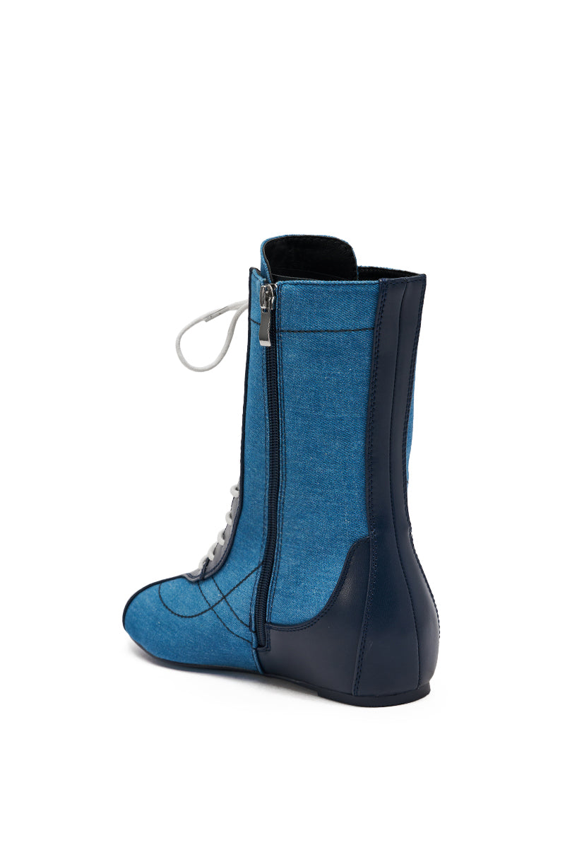 AZALEA WANG PASSER NAVY FLAT SNEAKER