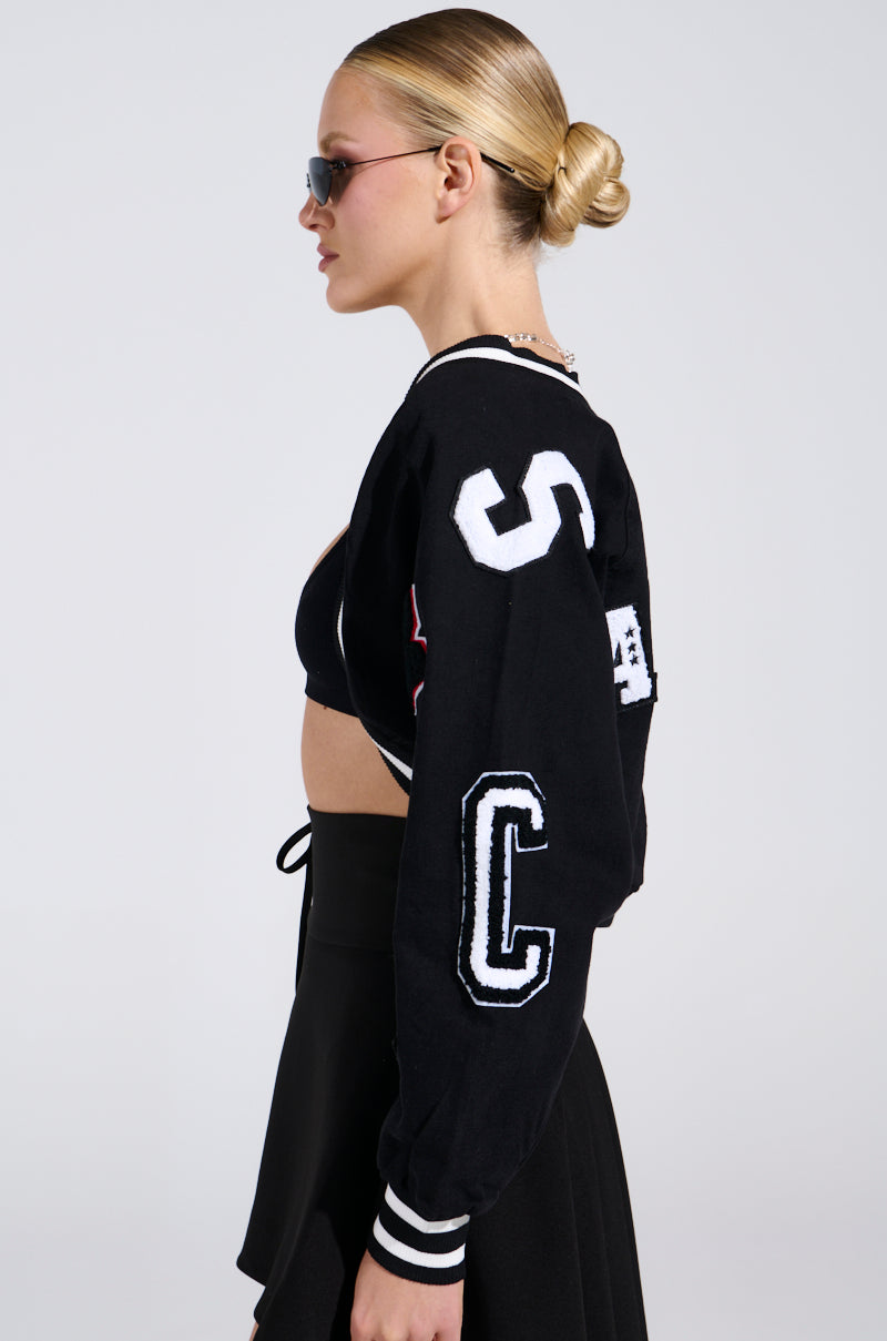 TEAM PLAYER DENIM SHRUG