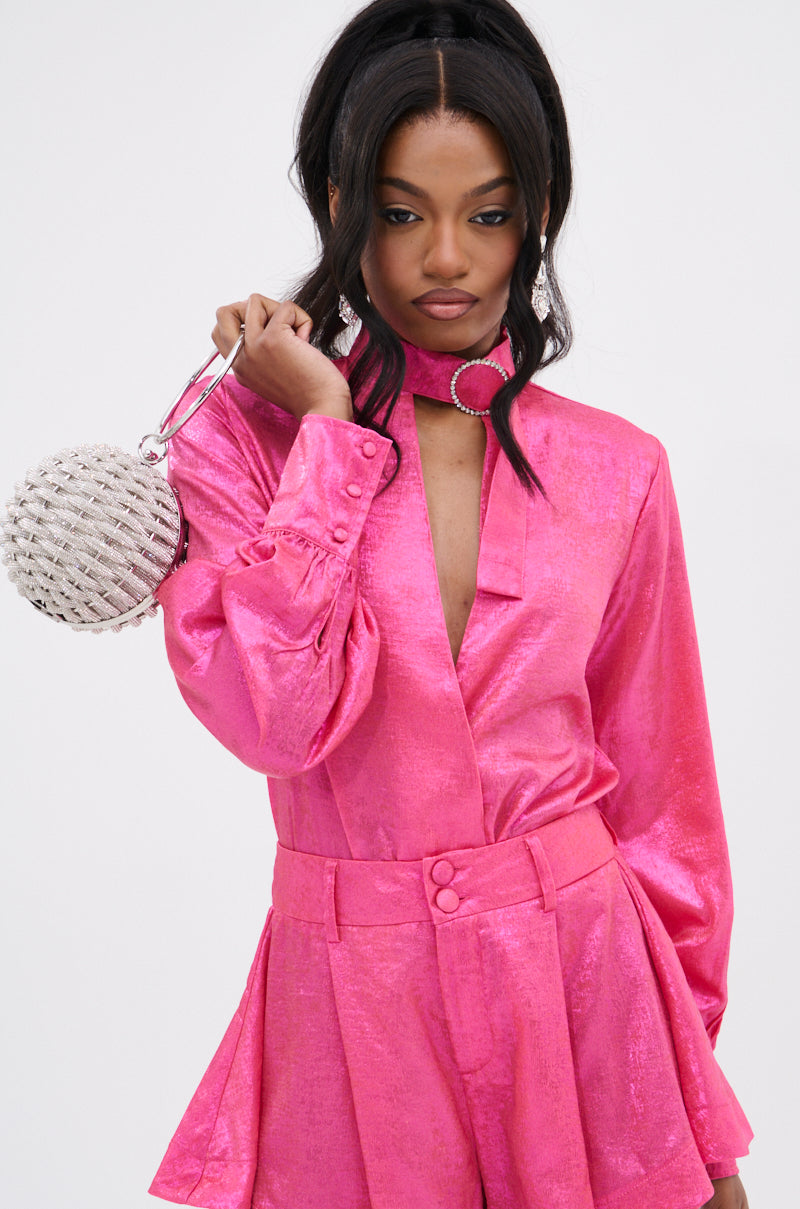 LOOK THIS WAY SHINY BODYSUIT