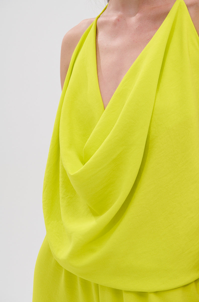 BRIGHTEST IN THE CITY COWL NECK BLOUSE