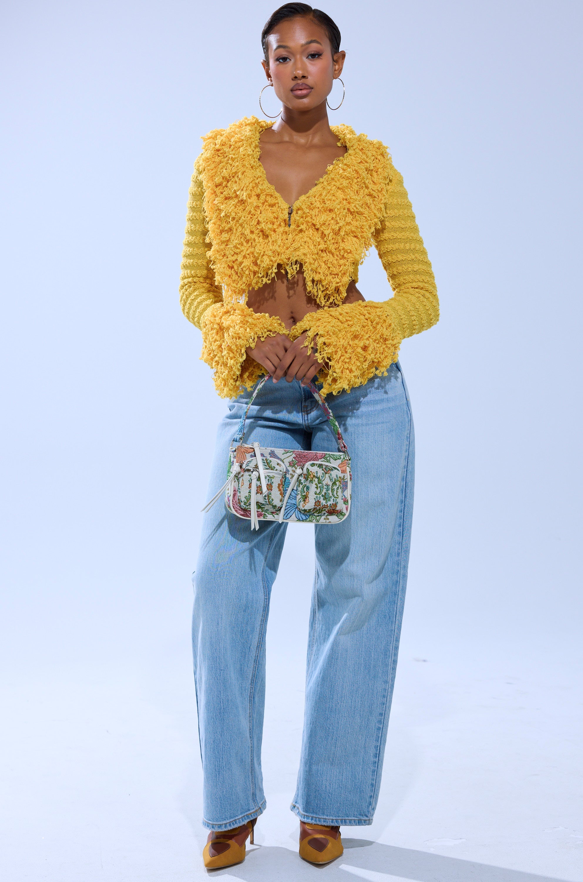 SUNSHINE QUEEN FRINGE SWEATER