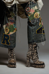 AZALEA WANG REDFORD MULTI PLATFORM PONY HAIR ZEBRA BOOTIE