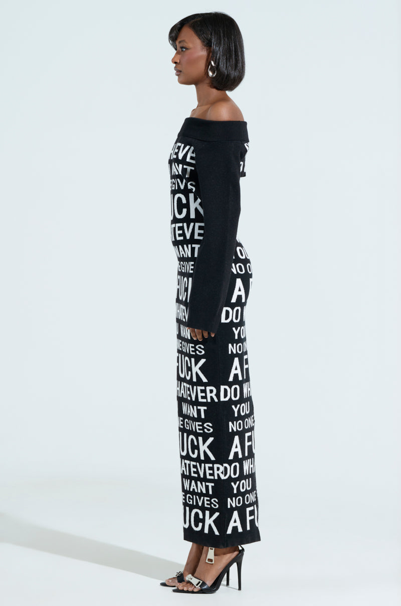 WHATEVER YOU WANT KNIT MAXI DRESS