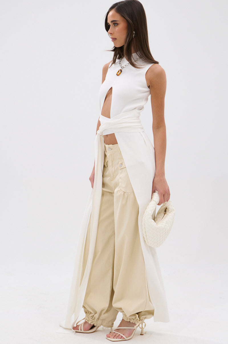 OVER THE TOP CUTOUT SWEATER