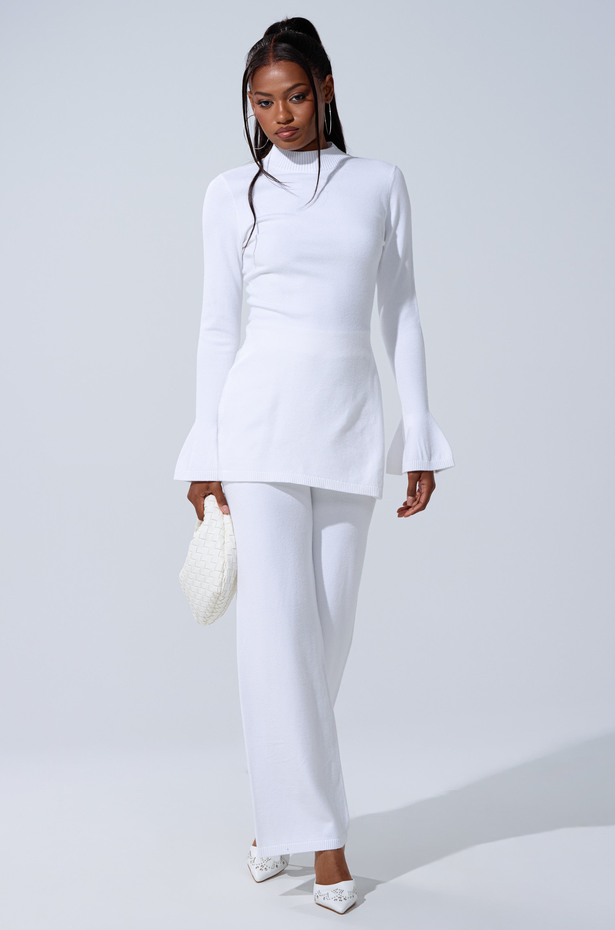 GET COZY WITH ME WIDE LEG PANT IN WHITE