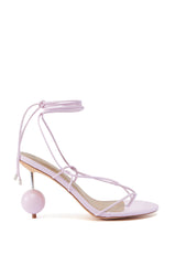 RONNIE PINK STILETTO STRAPPY SANDAL WITH BALL DETAIL
