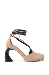 AZALEA WANG ROSENDO TAN AND BLACK WRAP UP CHUNKY PUMP