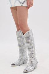 AZALEA WANG RUVIN SILVER WESTERN BOOT