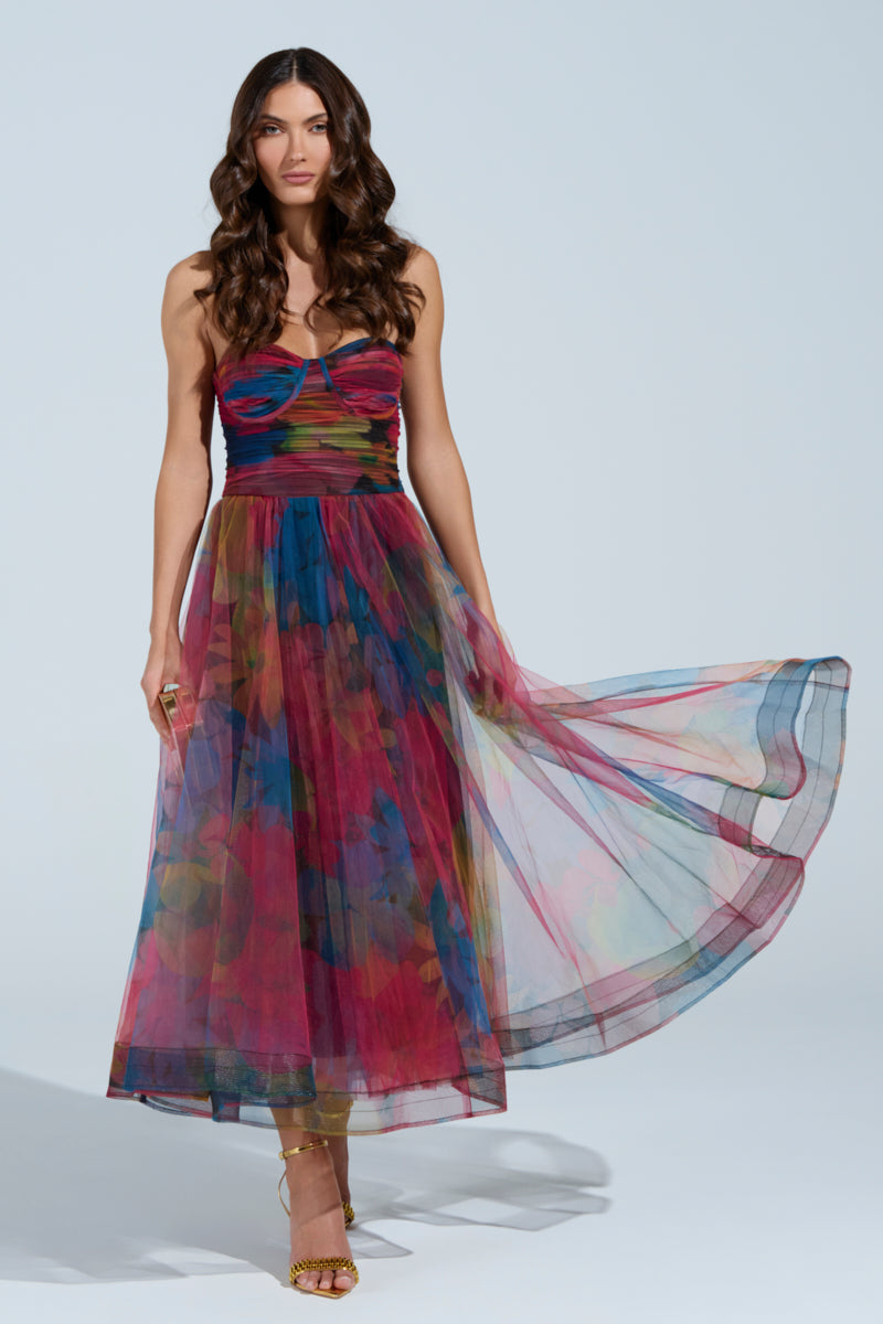 MEGAN STRAPLESS MAXI DRESS