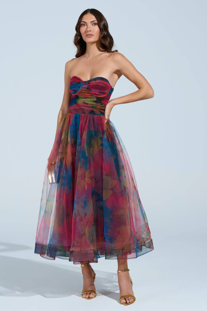 MEGAN STRAPLESS MAXI DRESS