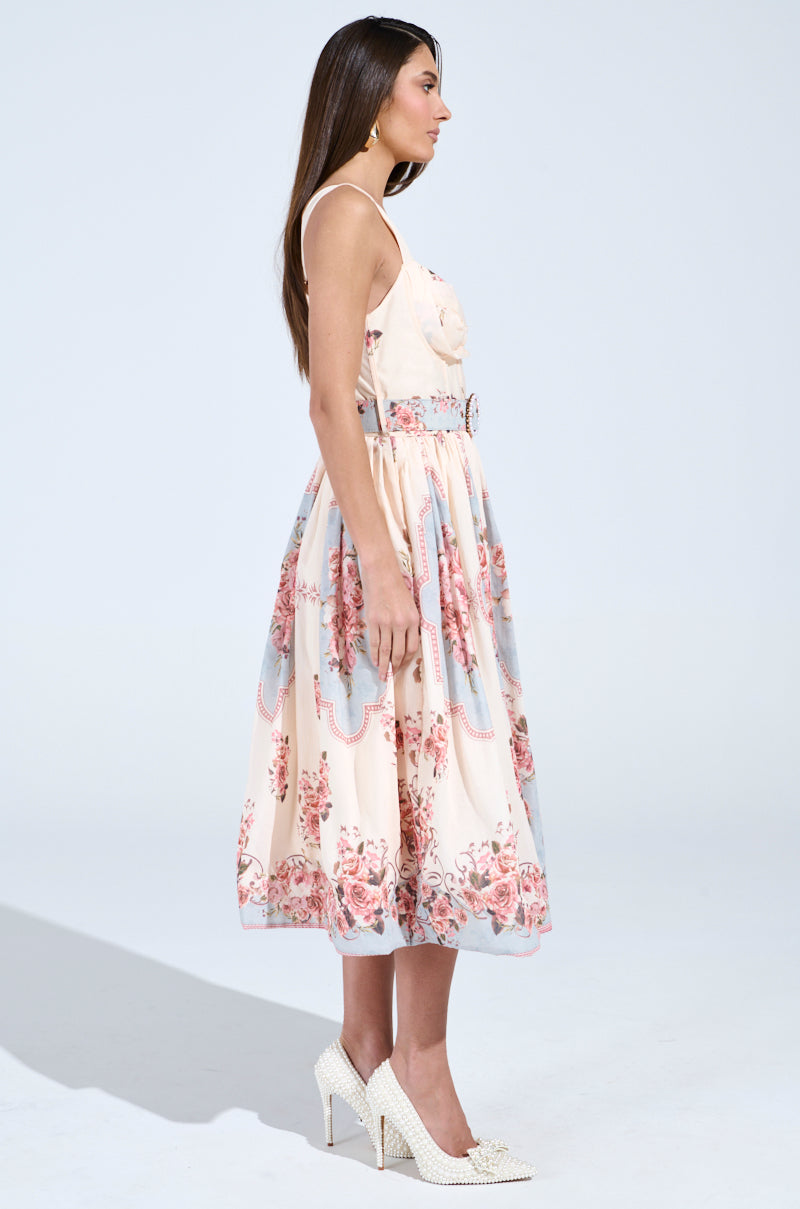 HANNA FLORAL MIDI DRESS