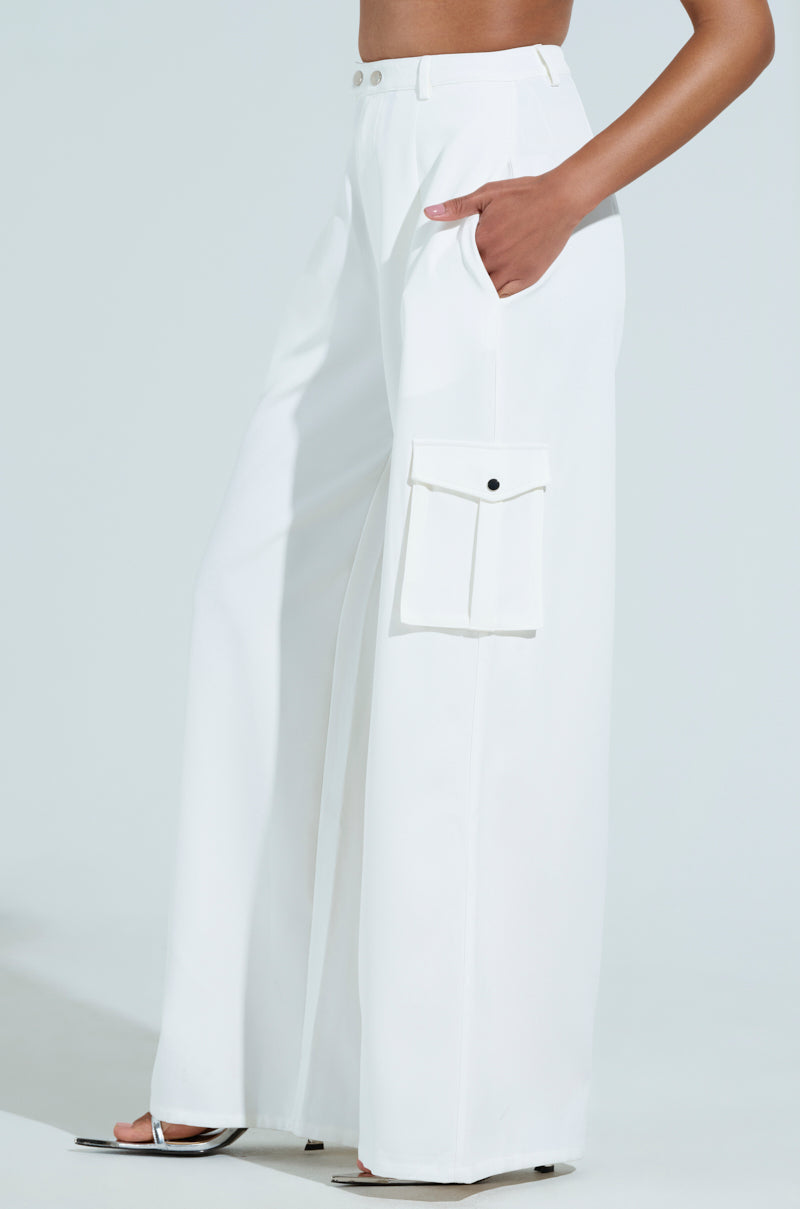 BUTTERCUP CARGO TROUSER IN WHITE