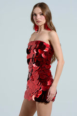 SHINE BRIGHT SEQUIN MINI DRESS