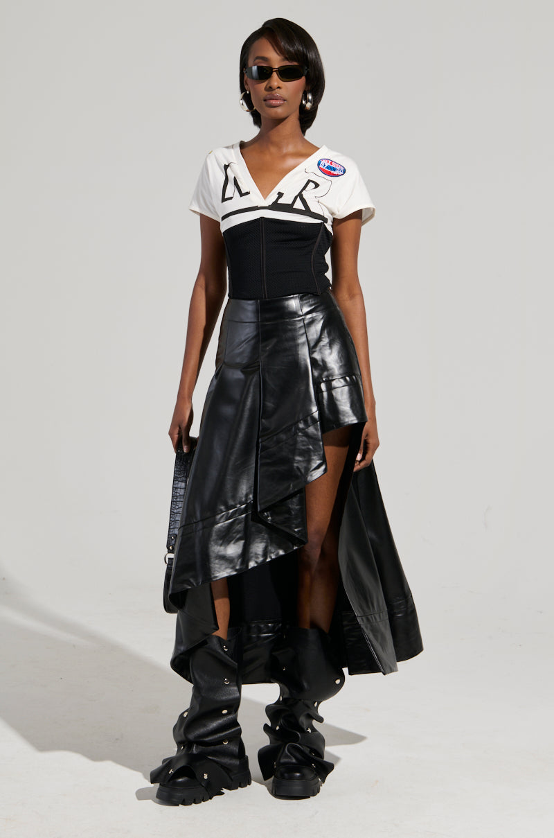 KEEP WALKING MIDI SKIRT