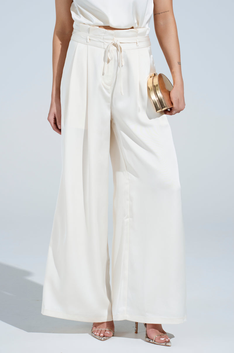 BLAKE SATIN WIDE LEG PANT