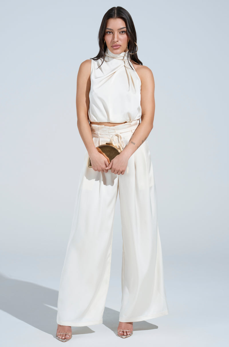 BLAKE SATIN WIDE LEG PANT