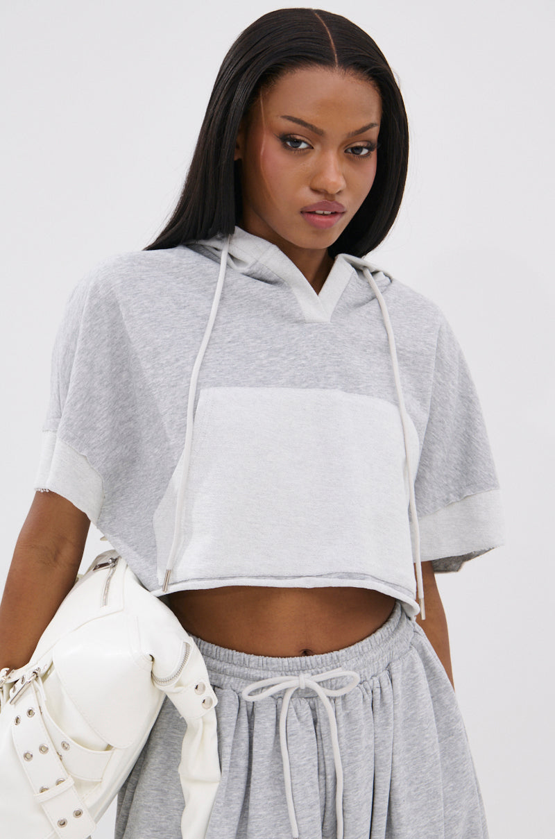 CRAZY FOR YOU SHORT SLEEVE SWEATSHIRT