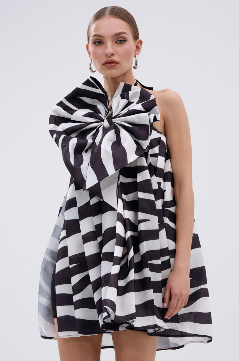 WILD THING BOW FRONT MINI DRESS