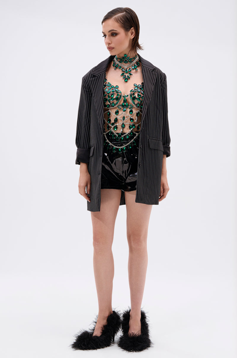 LUCKY ME RHINESTONE BLOUSE