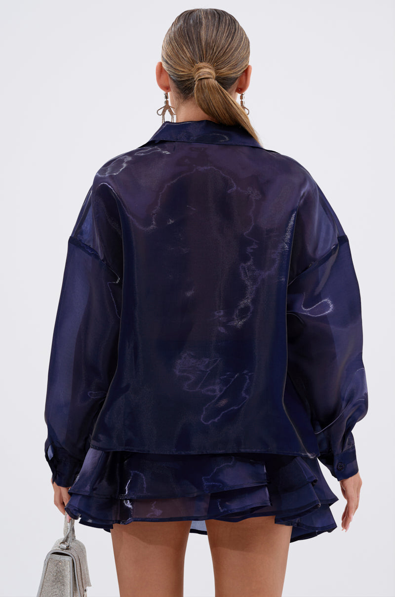 CRAZY IN LOVE BUTTON DOWN BLOUSE