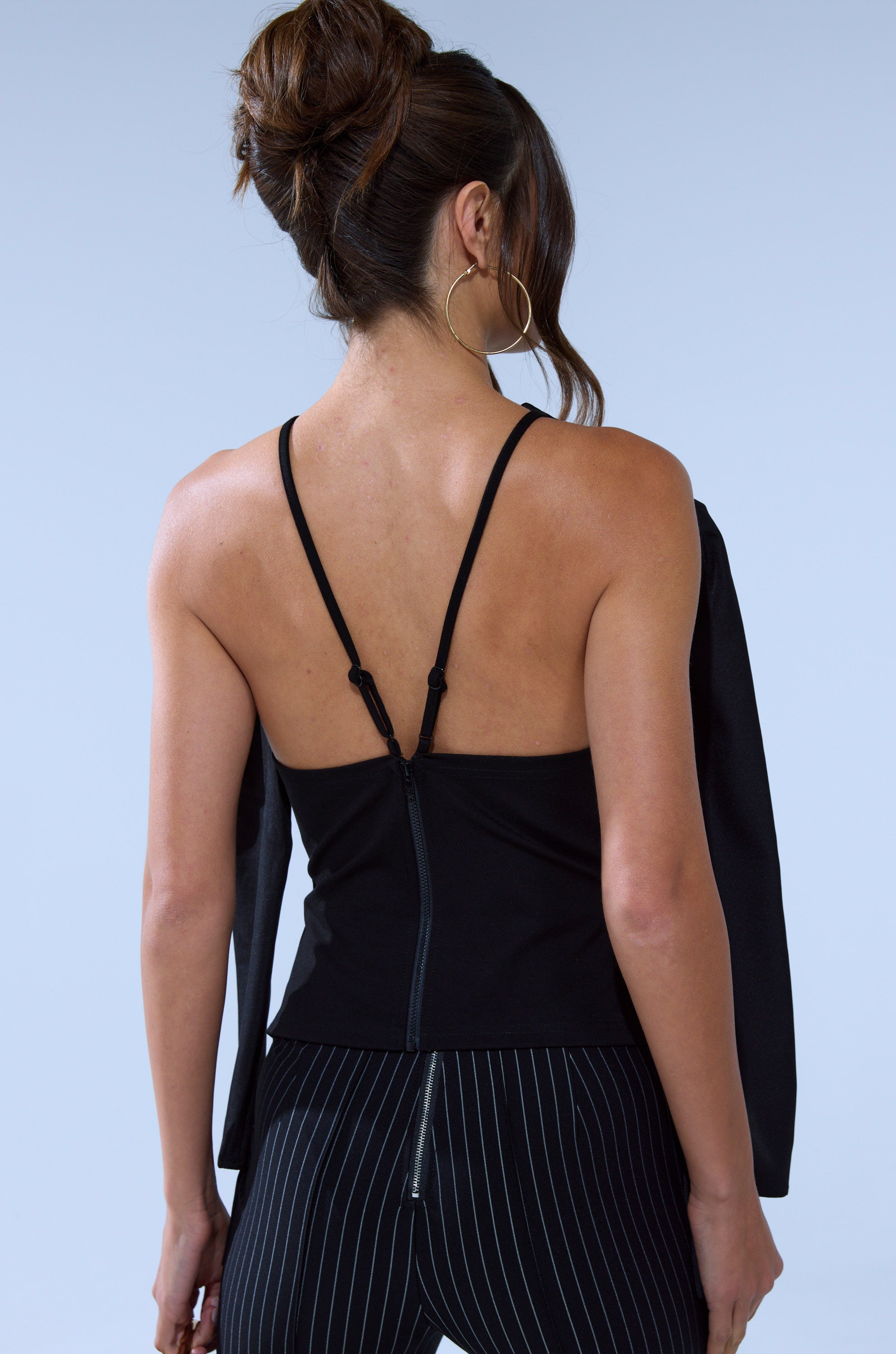 TELL ME ABOUT IT BUTTON DOWN BLAZER BLOUSE