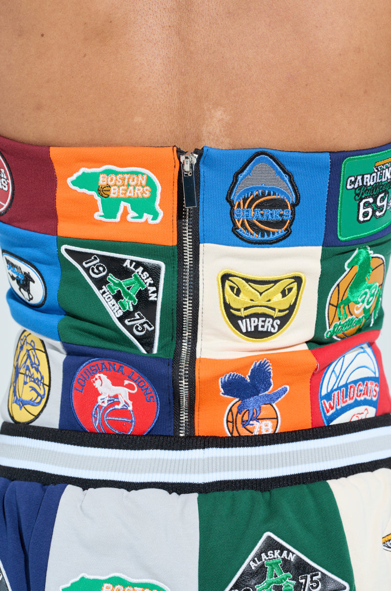 SLIGHT FLEX PATCHWORK TUBE TOP