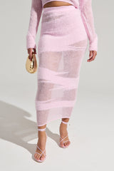 TIME FLIES MAXI SKIRT IN LIGHT PINK