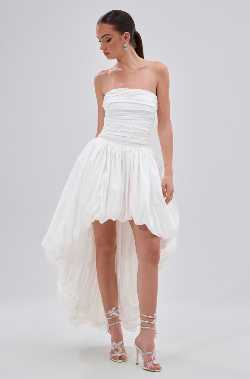 THIS AND THAT POPLIN HIGH LOW DRESS