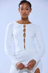 READY FOR THE SNOW CARDIGAN WITH FUR TRIM