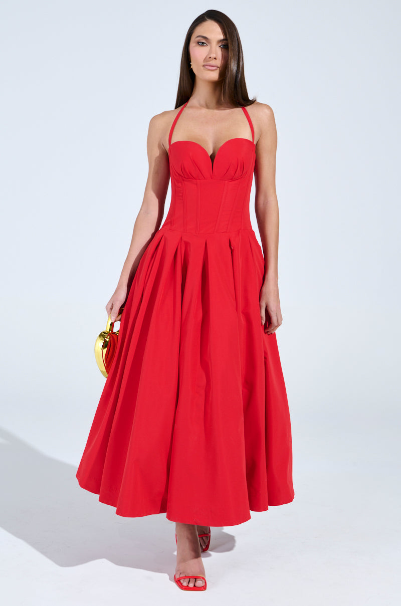 DOLCE DREAMING MIDI DRESS WITH CORSET