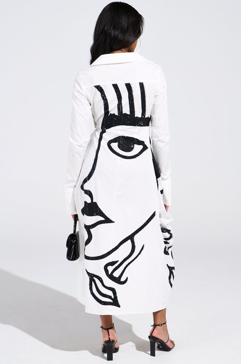 GET MY CLOSE UP EMBELLISHED BUTTON DOWN SHIRT