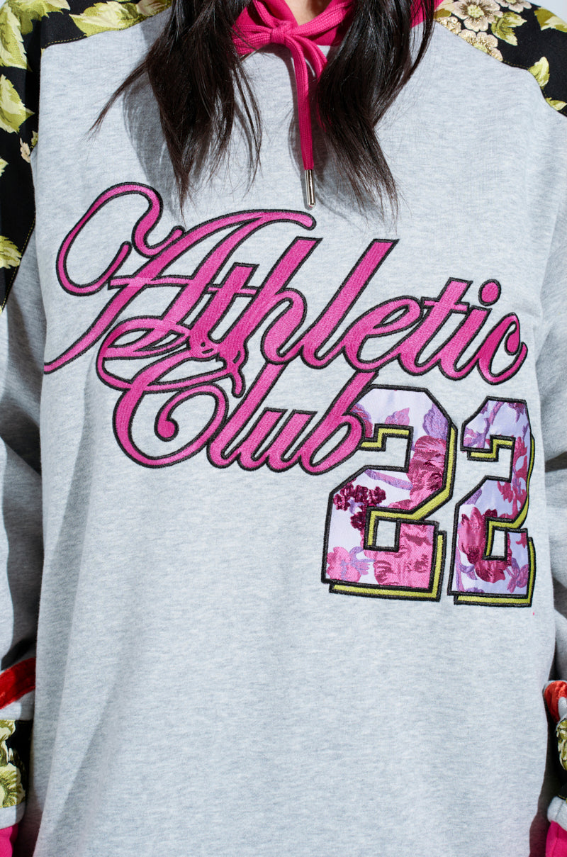 ATHLETIC BROCADE SWEATSHIRT DRESS