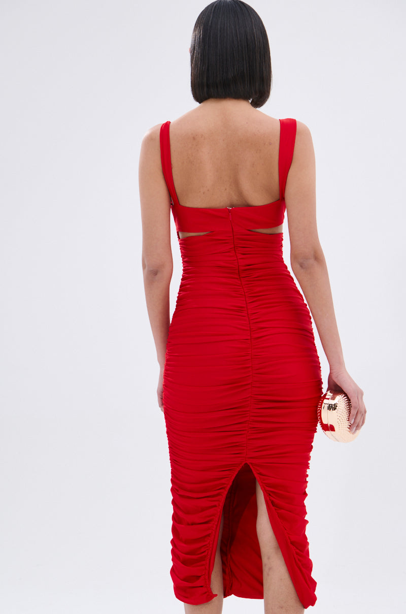 WILL YOU BE MY VALENTINE FLOWER MIDI DRESS