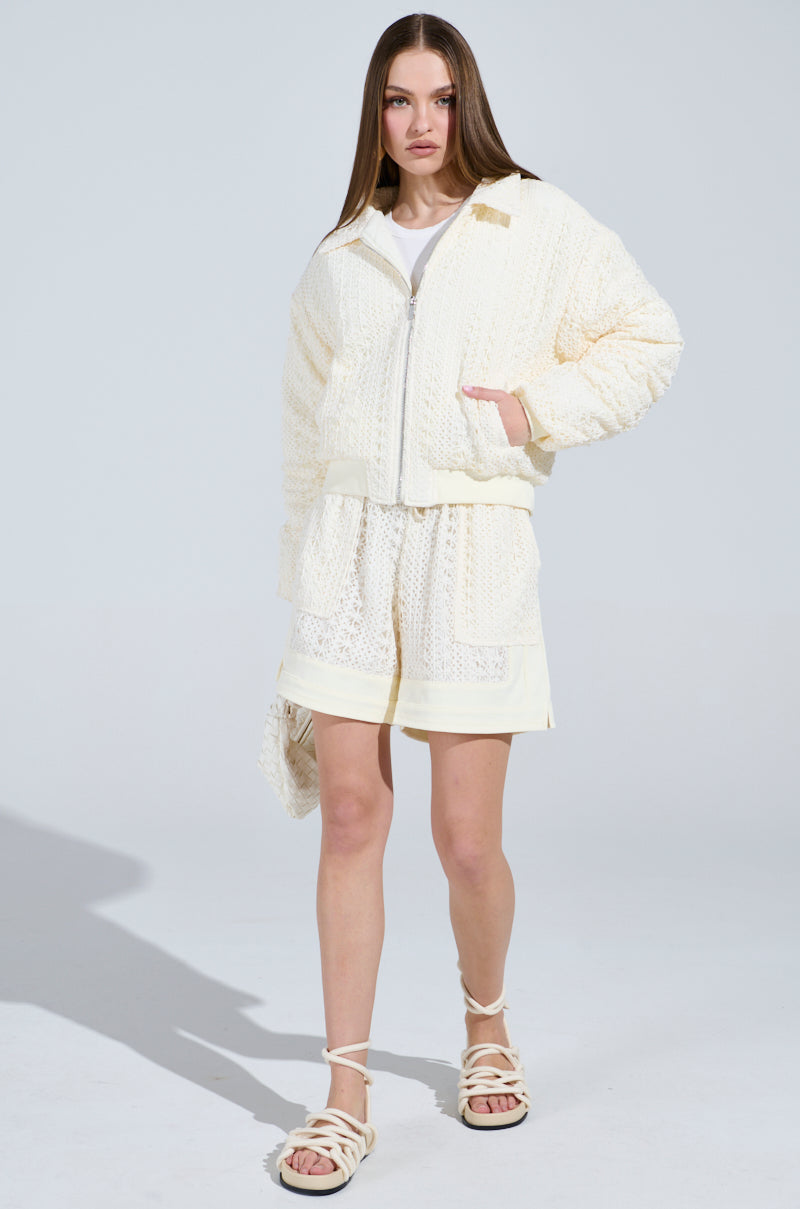 BROOKLYN CROCHET BERMUDA SHORTS