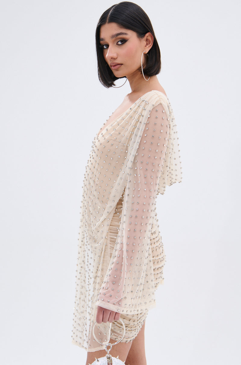 ALYSSA RHINESTONE MINI DRESS