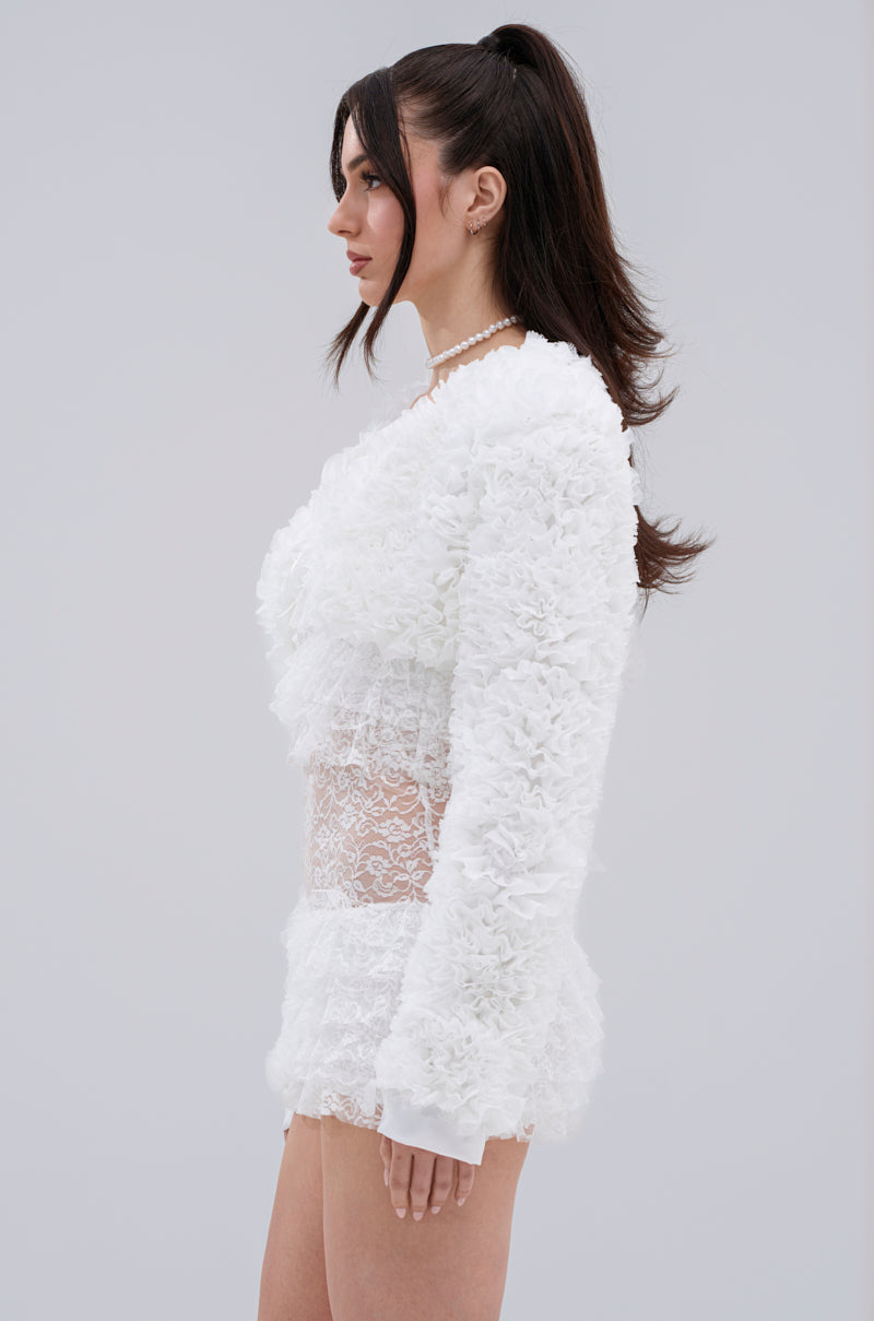 PLUME RUFFLE BOLERO