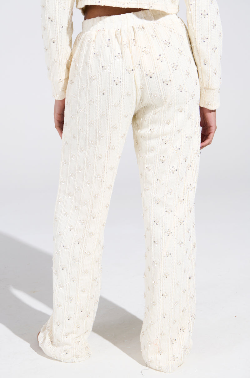 SHINE BRIGHT PEARL WIDE LEG PANT