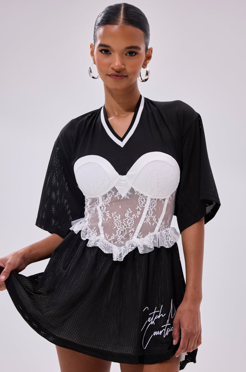 BOUNCE BACK CORSET JERSEY DRESS