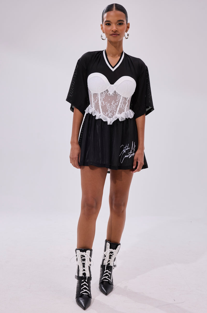 BOUNCE BACK CORSET JERSEY DRESS