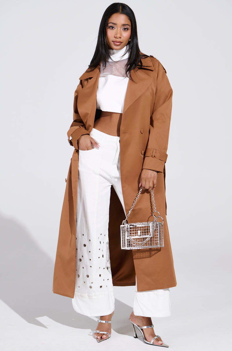 NEW YORK MINUTE TRENCH IN BROWN