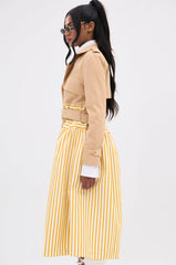 LIKE A LADY STRIPED TRENCH