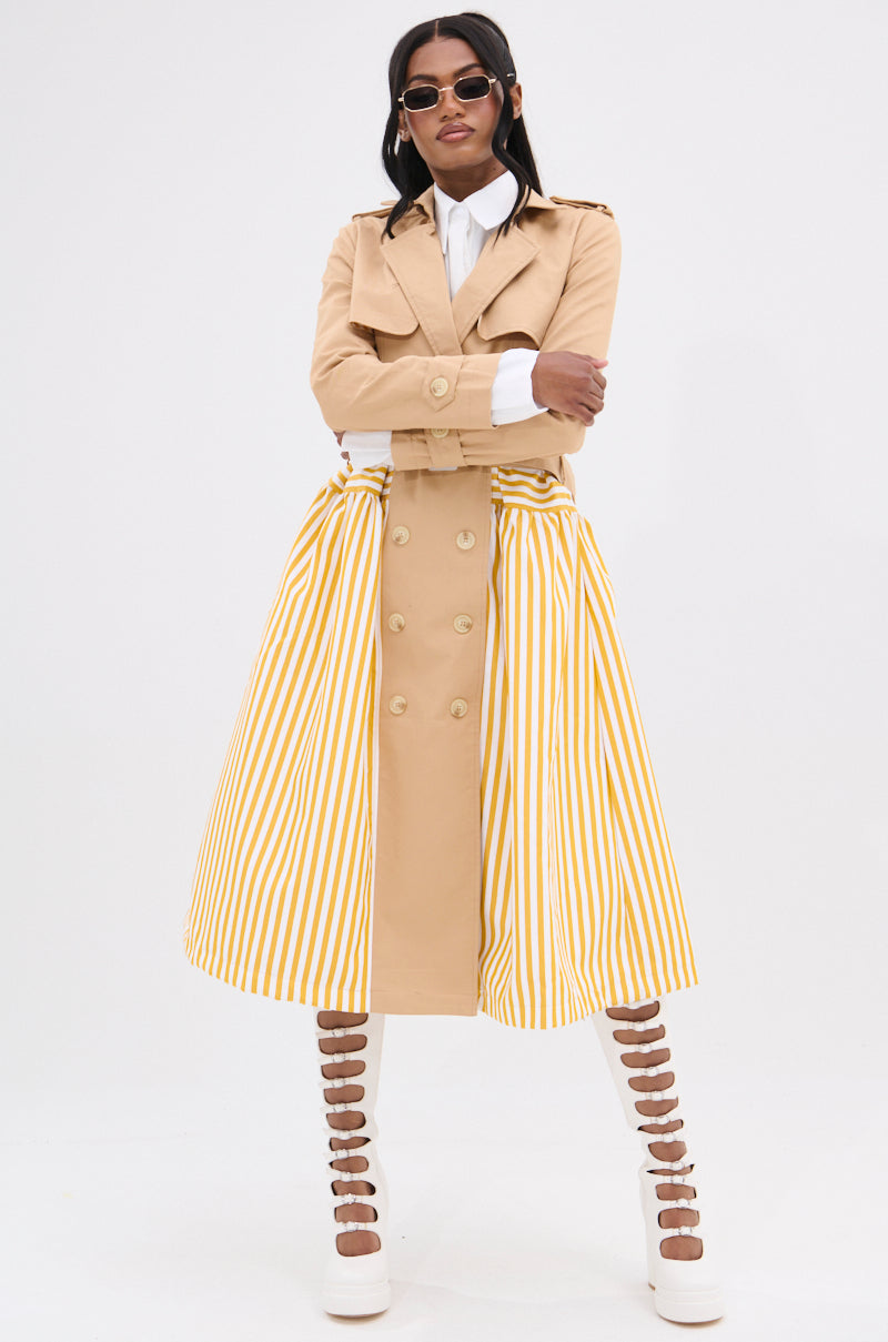 LIKE A LADY STRIPED TRENCH