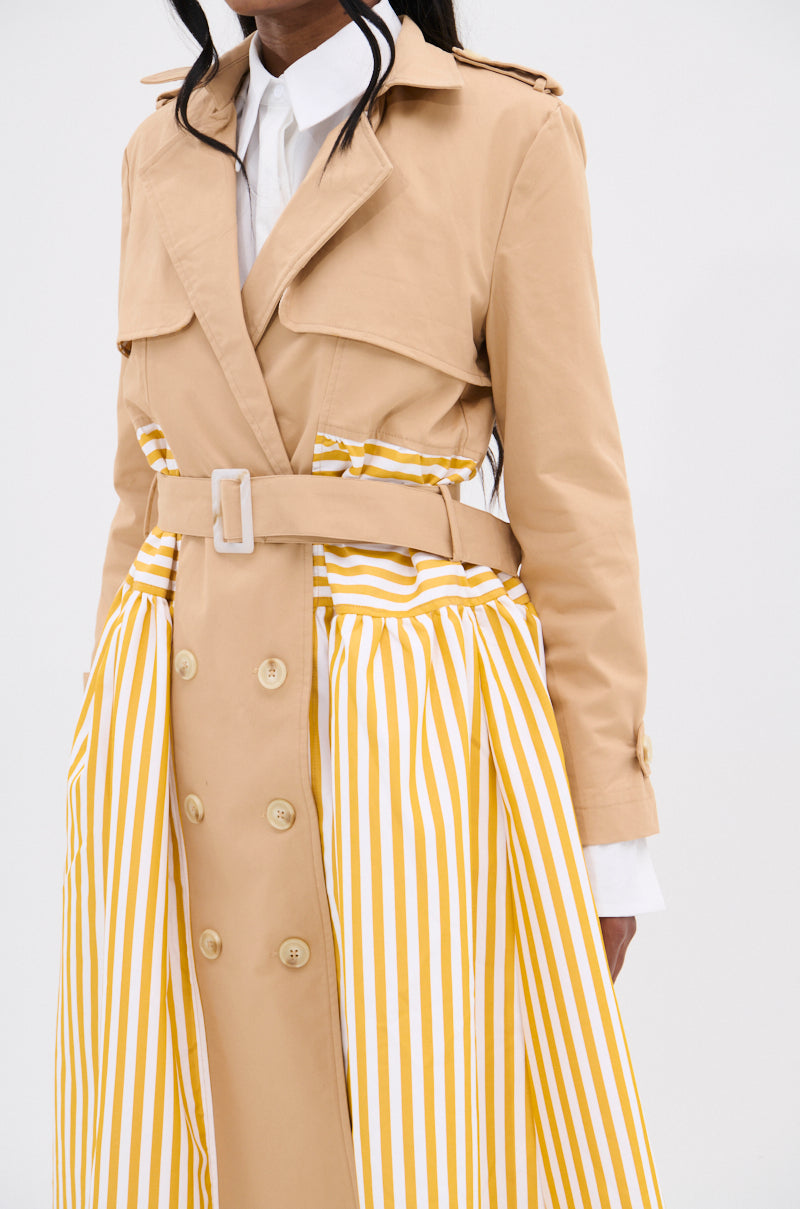 LIKE A LADY STRIPED TRENCH